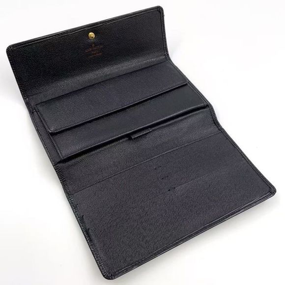 Louis Vuitton Porte Trésor International Epi Noir Black Leather Black Trifold - Picture 3 of 13